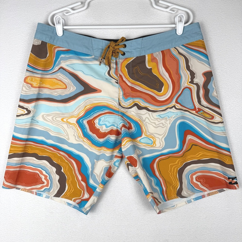 Billabong Airlite Sundays Board Shorts Mens 38 Multicolor Abstract Print Surf